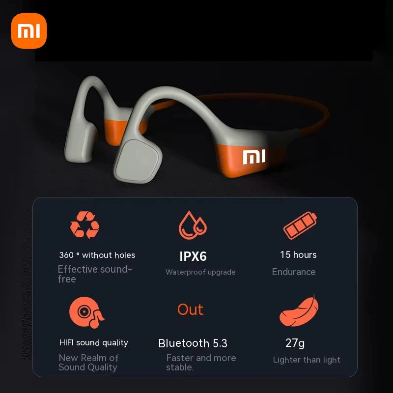 Xiaomi I18PRO Bone Conduction Wireless Headphones Compatible Bluetooth Earphone TWS with Mic Swimming Sports Wear Headset Earbud