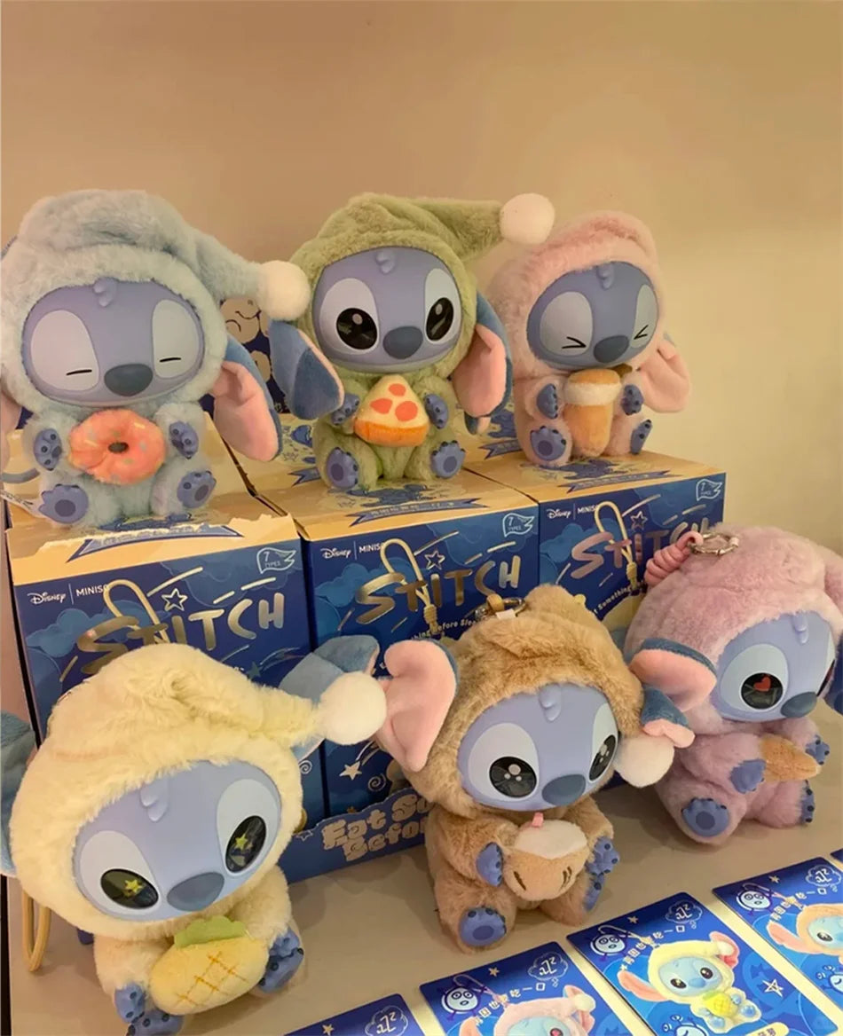 Hot Sales Stitch Blind Box Bag Eat Some Thing Before Sleep Series Vinyl Pendant Cute Doll Mystery Box Fluffy Doll Surprise Gift