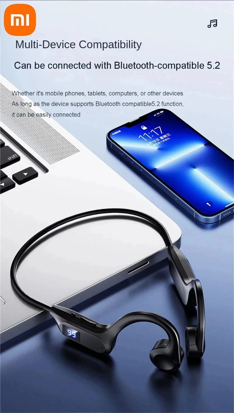 Xiaomi Wireless Earphone Bone Conduction Sport Swimming Bluetooth Compatible Earphones Hand-free With Mic For Sports X7 Earbuds