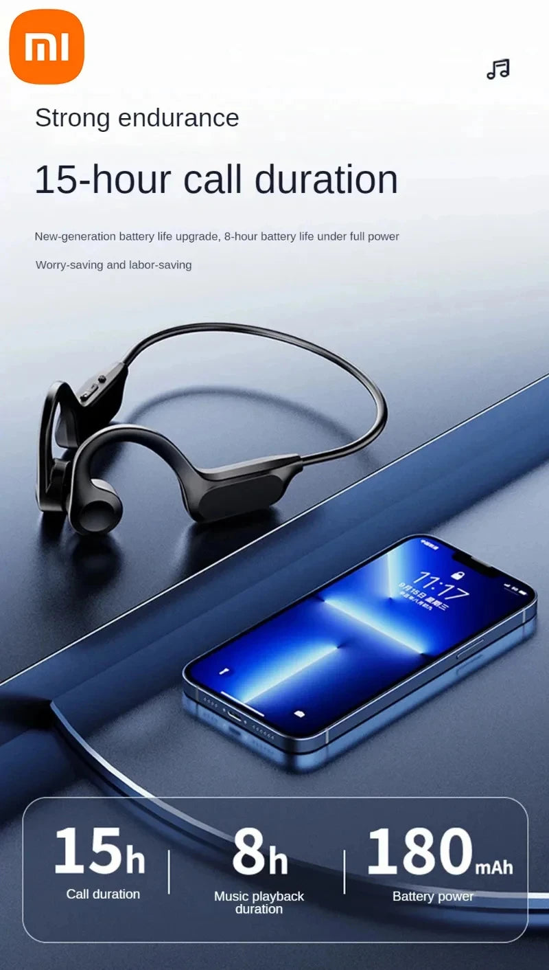 Xiaomi Wireless Earphone Bone Conduction Sport Swimming Bluetooth Compatible Earphones Hand-free With Mic For Sports X7 Earbuds