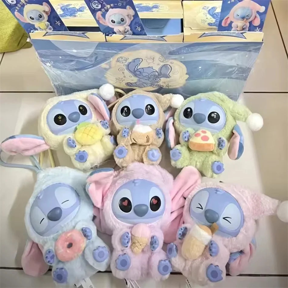 Hot Sales Stitch Blind Box Bag Eat Some Thing Before Sleep Series Vinyl Pendant Cute Doll Mystery Box Fluffy Doll Surprise Gift