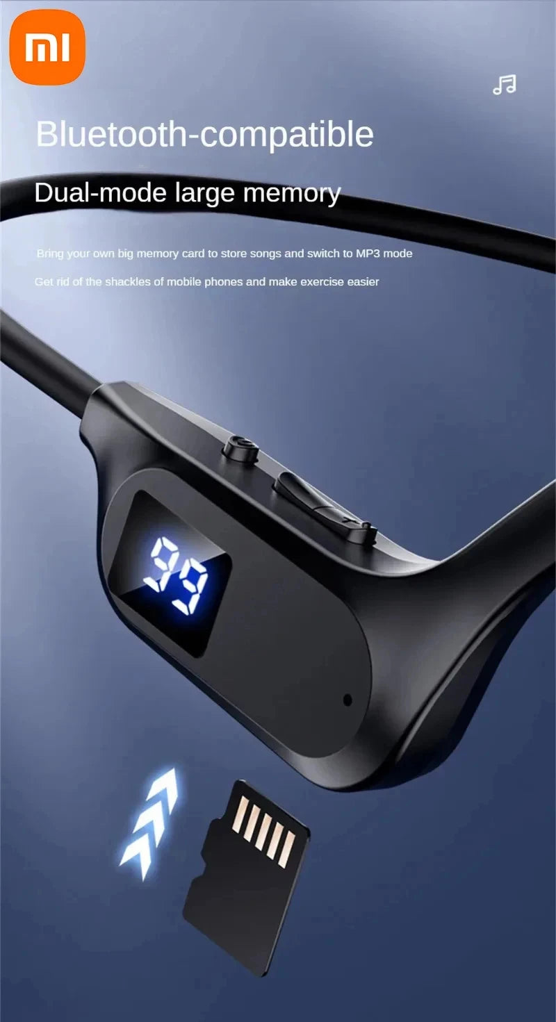 Xiaomi Wireless Earphone Bone Conduction Sport Swimming Bluetooth Compatible Earphones Hand-free With Mic For Sports X7 Earbuds