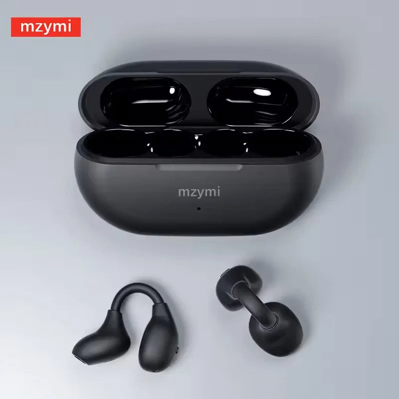 MZYMI Ambi Wireless Headsets Bone Conduction Earbuds Bluetooth Ear Clip Headphones Noise Reduction Waterproof Earphones with Mic
