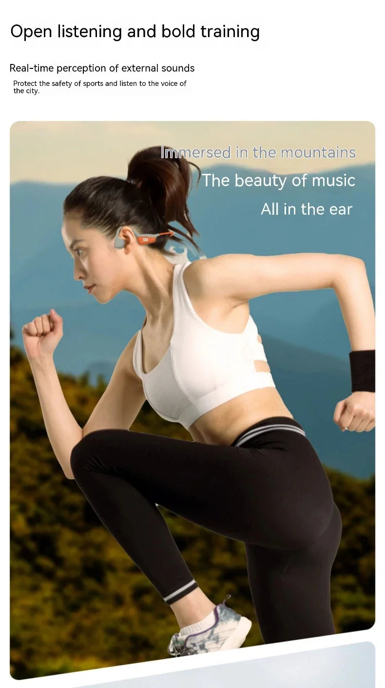 Xiaomi I18PRO Bone Conduction Wireless Headphones Compatible Bluetooth Earphone TWS with Mic Swimming Sports Wear Headset Earbud