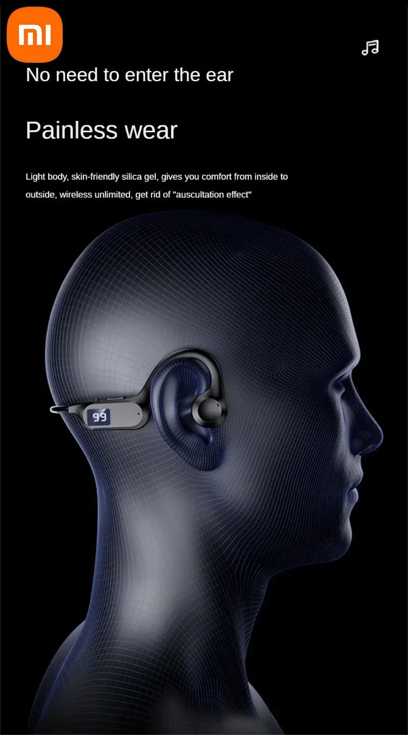 Xiaomi Wireless Earphone Bone Conduction Sport Swimming Bluetooth Compatible Earphones Hand-free With Mic For Sports X7 Earbuds