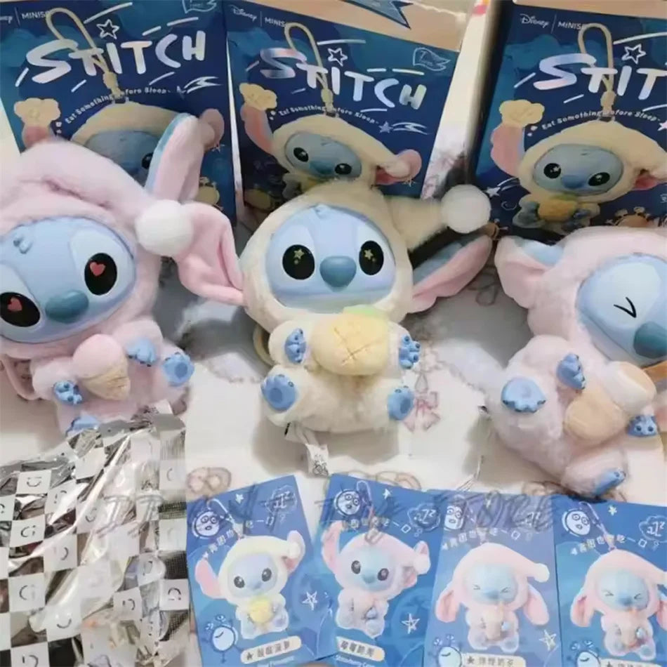 Hot Sales Stitch Blind Box Bag Eat Some Thing Before Sleep Series Vinyl Pendant Cute Doll Mystery Box Fluffy Doll Surprise Gift