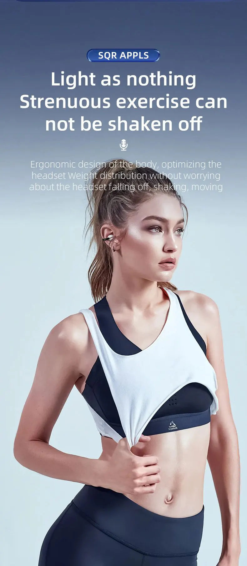 MZYMI Ambi Wireless Headsets Bone Conduction Earbuds Bluetooth Ear Clip Headphones Noise Reduction Waterproof Earphones with Mic