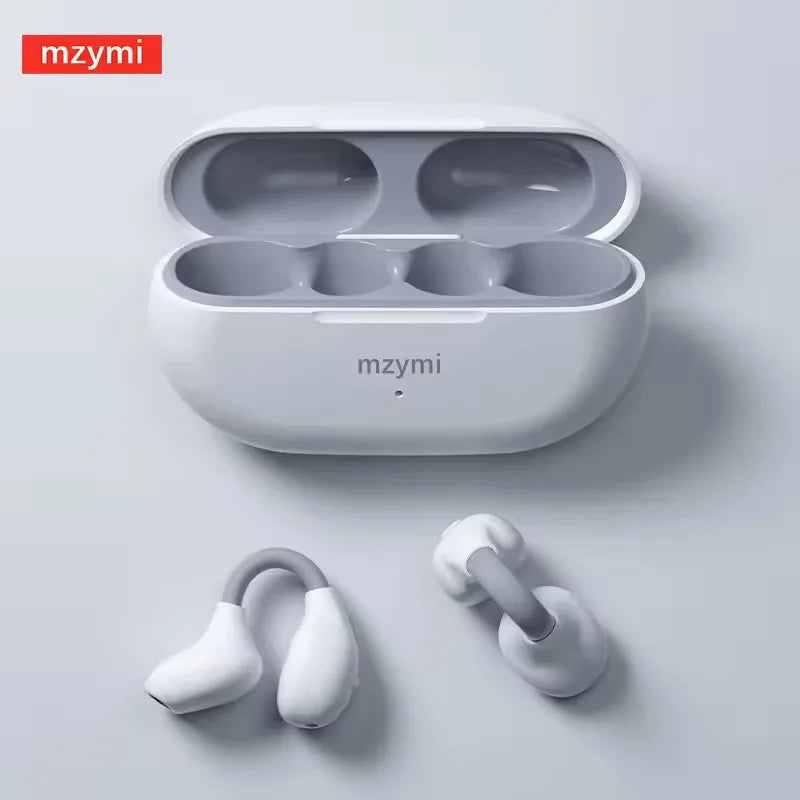 MZYMI Ambi Wireless Headsets Bone Conduction Earbuds Bluetooth Ear Clip Headphones Noise Reduction Waterproof Earphones with Mic