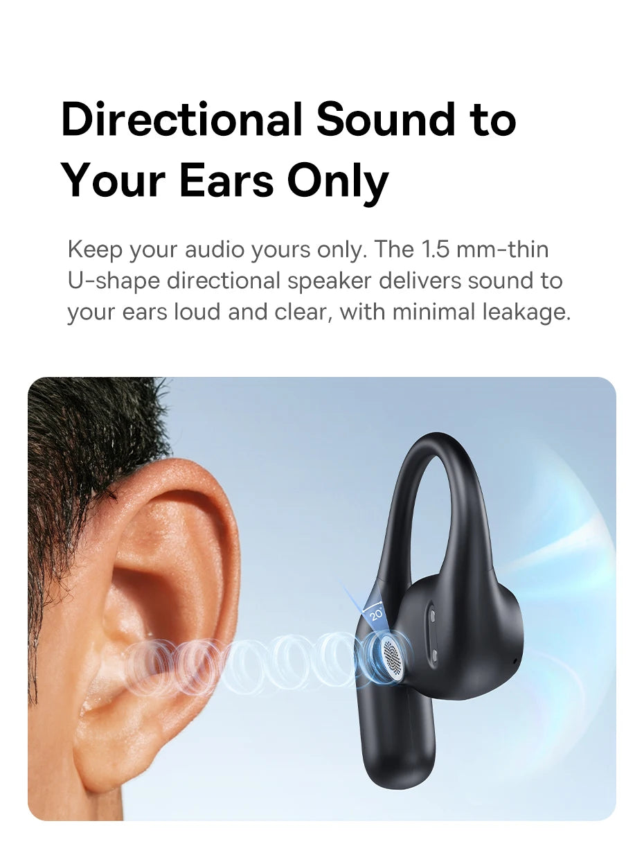 Baseus Eli 2i Fit Open-Ear Earphones True Wireless Bluetooth 6.0 Ear Hooks Headphones IPX5 Waterproof Sports Earbuds Bass Boost